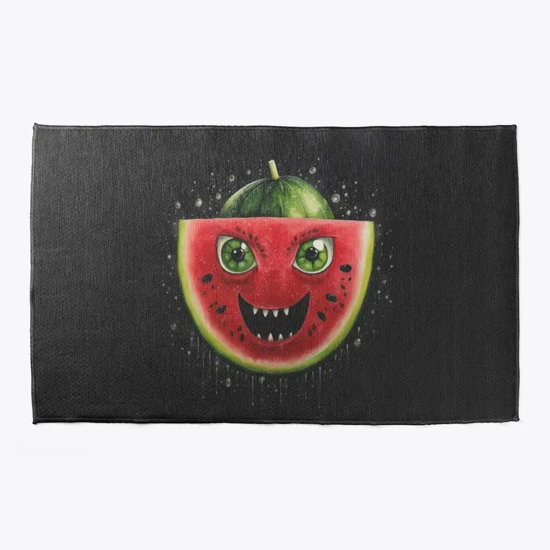 cool watermelon face with bright smile