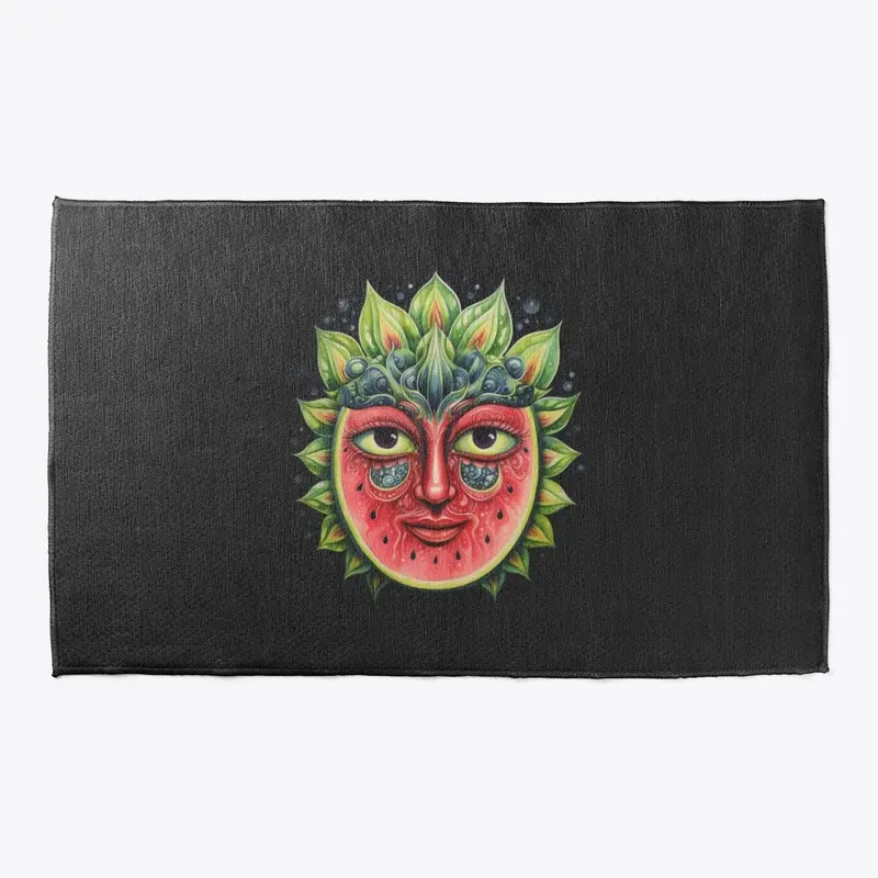 abstract green red face - cool gift